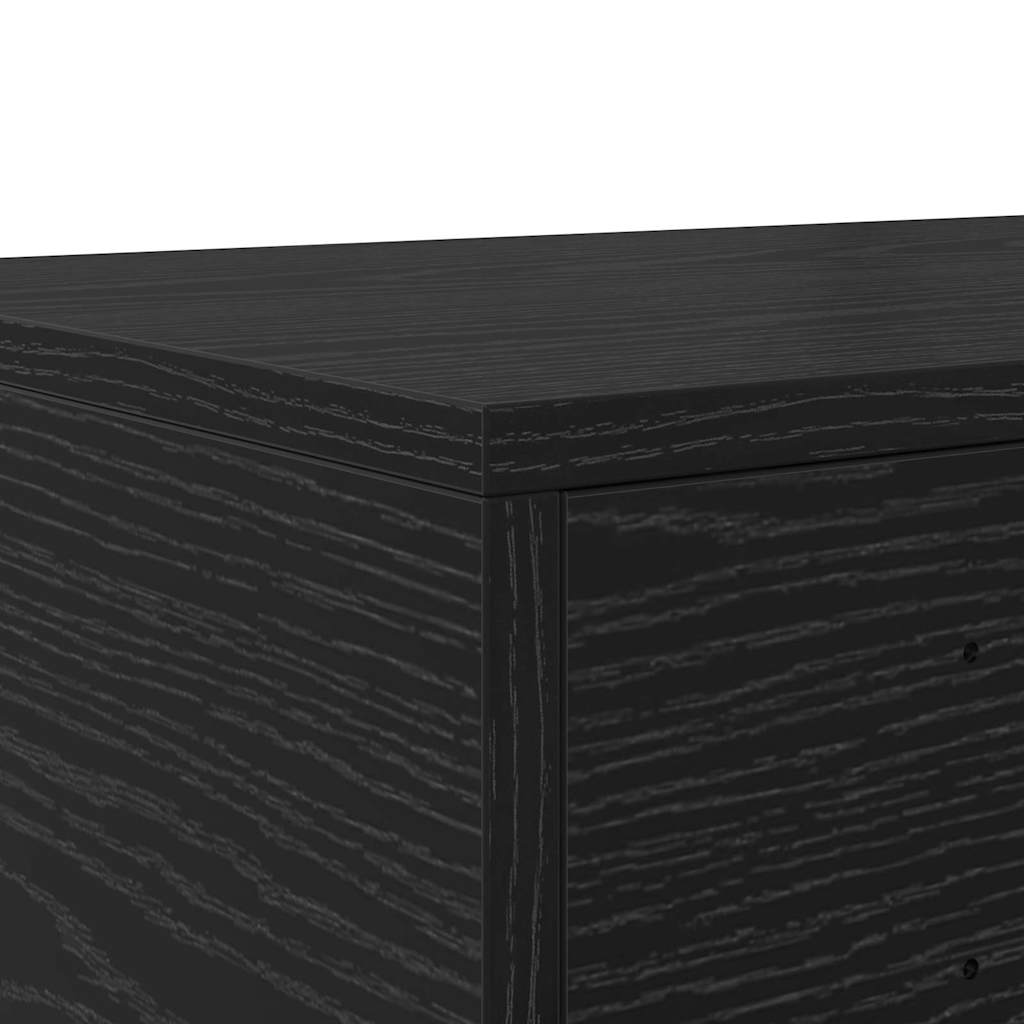 Bed Drawers Black oak 140 x 36.5 x 16.5 cm Engineered wood